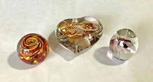 Lot Tree VTG Antonin Ruckl & Son Bohemian Czech Crystal Heart Shape Art Glasses - Picture 1 of 11