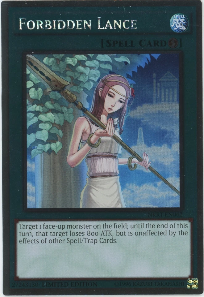 Yugioh Forbidden Lance NKRT-EN042 Platinum Rare Edition NM — 第 1/1 张图片