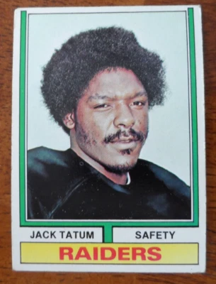 1974 TOPPS FOOTBALL #14 JACK TATUM OAKLAND RAIDERS EX U-2393 - Image 1 of 2