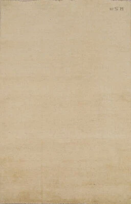 Luxurious Gabbeh Solid Design Wool Modern Accent Rug - Brand New 3x5 ft - Image 1 of 4