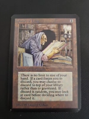MTG Magic the Gathering Alpha Library Of Leng Near Mint Old School Vintage #1 - Image 1 of 2