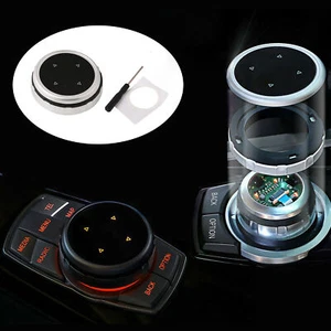 Silver Small Multi-Media Knob Controller Wheel Cover For BMW X1 X3 X5 X6 IDRIVE - Picture 1 of 12
