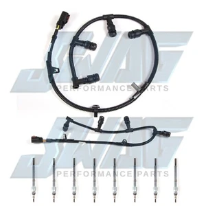 05-07 6.0L Powerstroke Diesel OEM Motorcraft Glow Plug Set 8 & Arnés F250 F350 - Imagen 1 de 5