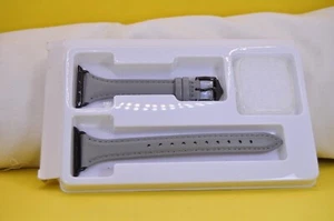 Apple SmartWatch slimband  - for 38 mm watch. Gray Leather with case cover - Picture 1 of 5