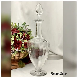 Baccarat Decanter Capri (Optic) 13.5” With Stopper Vintage Blown Glass * - Picture 1 of 13