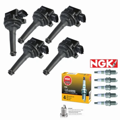 Paquete de 5 bobinas de encendido + bujías NGK para Volvo C70 S70 XC70 XC90 S60 Foto 1 de 4