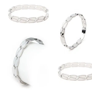 Armschmuck Armband Armspange für Damen Silberfarben Edelstahl Tropfen Edel Neu - Bild 1 von 8