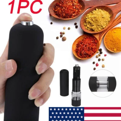 1PC Plastic Electric Salt and Pepper Grinder Mill Shakers Set Adjustable - Image 1 of 4