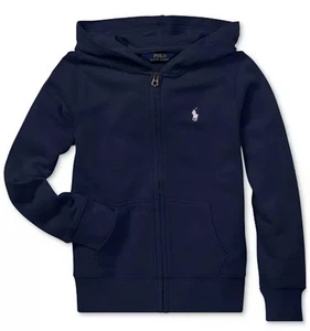 NWT, GIRLS Ralph Lauren Navy French Terry Hoodie. Size XL(16), European 160 - Picture 1 of 1