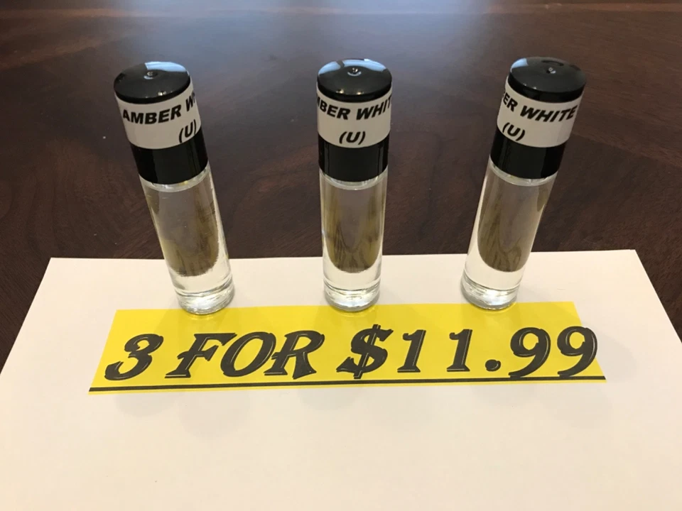 Парфюмерное масло для тела роллер типа Amber White (U) 1/3 унции (3 за 11,99 долл. США) - Изображение 1 из 1