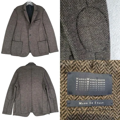 Chaqueta Blazer Harris Wharf London Para Hombres Talla 48 Tejida No Estructurada Lana Foto 1 de 4