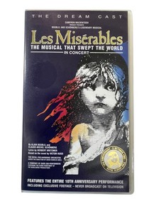 Les Miserables Dream Cast 10th Anniversary Concert VHS Video 1995 Musical