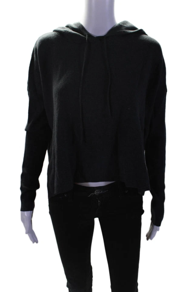 Sudadera con capucha gris de manga larga de mezcla de algodón de Rachel Rachel Roy para mujer talla S Foto 1 de 4