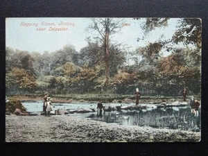 Leicestershire ROTHLEY Stepping Stones c1905 Postcard - Picture 1 of 4