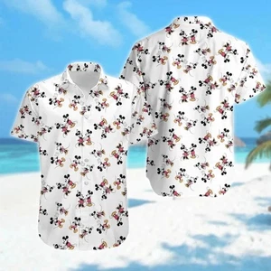 Camisa Mickey Minnie Mouse Verano 3d Hawaiana Regalo Día de la Madre Impresión 3D - Imagen 1 de 3