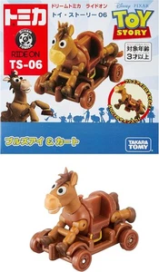 Mini coche de juguete Takara Tomy Dream Tomica Ride On Toy Story TS-06 Bullseye & Cart - Imagen 1 de 6