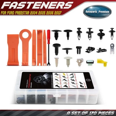 170 piezas sujetadores de tuerca de remache de retención para Ford Freestar 2004 2005 2006 2007 Foto 1 de 4