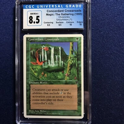 MTG Chronicles Concordant Crossroads CGC 8.5 Quad++ NM/Mint+ (TWO 10 SUBS!) 1995 - Image 1 of 2