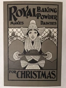 Linen-backed original Maxfield Parrish Royal Baking Powder Christmas Harpers ad - Picture 1 of 6