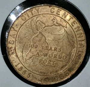  LAM(A) Medaille - Bay City, MI - AU - Centennial 1965 - G/F 50 Cents -34 mm Messing  - Bild 1 von 2