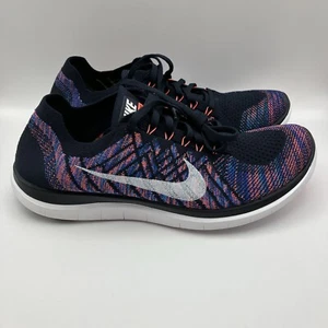 Nike Free 4.0 Flyknit Men’s Size 10.5 Running Shoes Obsidian 717075-401 NEW - Picture 1 of 6