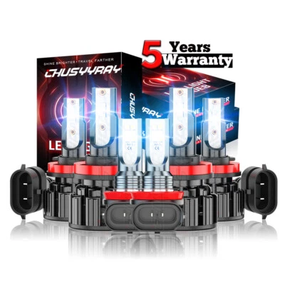 Combo de faros LED de haz alto/bajo + luces antiniebla bombillas para Nissan Versa 2020-2023 Foto 1 de 4