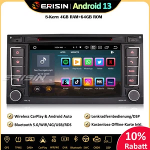 8-Kern Android 13.0 Autoradio GPS DVD DAB+SWC CarPlay Für VW T5 Multivan Touareg - Bild 1 von 16