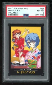Tarjeta Ayanami japonesa Evangelion Carddass 2 101 Rei & Asuka 1997 PSA 8 79658122 - Imagen 1 de 2