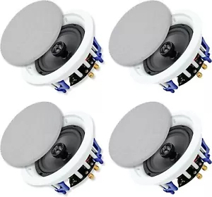 Herdio 4X6,5" Deckenlautsprecher Unterputzmontage stereo Küche Badezimmer 320W - Bild 1 von 16