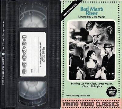VHS Spaghetti Western BAD MAN'S RIVER with Lee Van Cleef & Gina Lollobrigida - Image 1 of 2