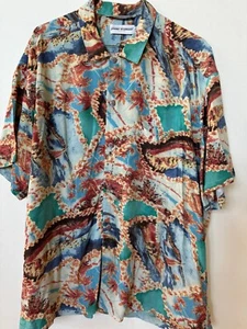 Jams World Shirt XXL Island Hawaiian Retro Japanese Rayon Boats Hula Girls - Picture 1 of 11