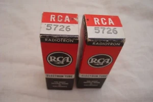 PAR DE STOCK NUEVO ANTIGUO RCA 5726, 6AL5W, CV4007 A JUEGO. HERMOSOS TUBOS HECHOS EN EE. UU. - Imagen 1 de 4