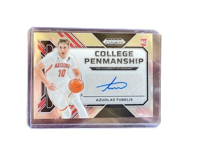 AZUOLAS TUBELIS RC Signed Autograph COLLEGE PENMANSHIP 2023 Panini Prizm Draft - Image 1 of 3