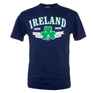 Traditional Craft Limited Men's Irish T-Shirt with Shamrock Blue Color, Ireland - Picture 1 of 1