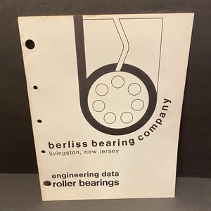 Berliss Roller Bearings Engineering Data Product Specs Catalog Manual - Picture 1 of 3