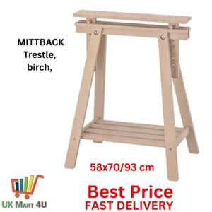 NEW IKEA MITTBACK Trestle Birch Adjustable Workbench Support 58×70 / 93 cm - Picture 1 of 3