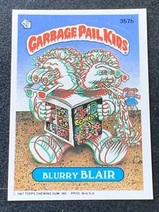 1987 TOPPS GARBAGE PAIL KIDS OS9 #357b BLURRY BLAIR BLANK BACK ERROR ULTRA RARE! - Picture 1 of 3