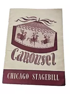 Vintage 1947 Chicago Shubert Theatre Carousel Playbill Stagebilll (anni 40 di Henrici - Foto 1 di 13