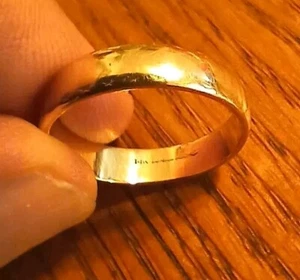 14K Wedding Band Heavy Signed 5 mm Sz 10 - 10 1/4 Wed-Lok Yellow Gold 4.7 g - Picture 1 of 13