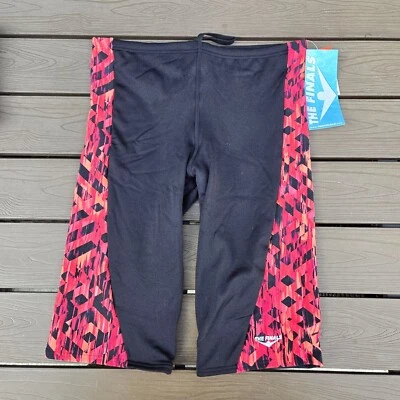 The Finals Boys Mens Black Red Drawstring Omega Reactor Swim Jammer Size 34 New - Image 1 of 3