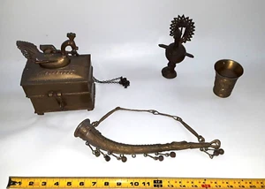 Brass Antique Filipino African Aztec Sculpture Art sand cast - Picture 1 of 6