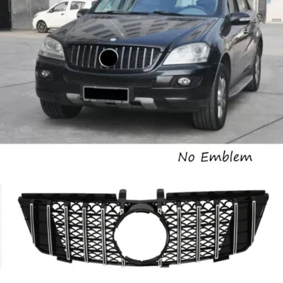Front Center AMG GT Style Grille Fit For Mercedes ML W164 ML320 ML350 2006-2008 - Image 1 of 4