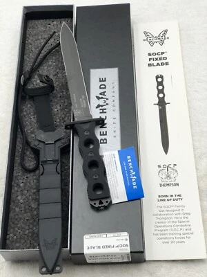 Benchmade 185BK Prototype SOCP Fixed Blade Knife NIB Made In USA - Image 1 of 4