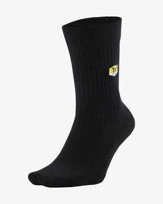 NIKE TN AIR SNEAKR SOX CREW CUSHIONED SOCKS - BLACK CU8317-010 UNISEX UK2-5 - Image 1 of 4