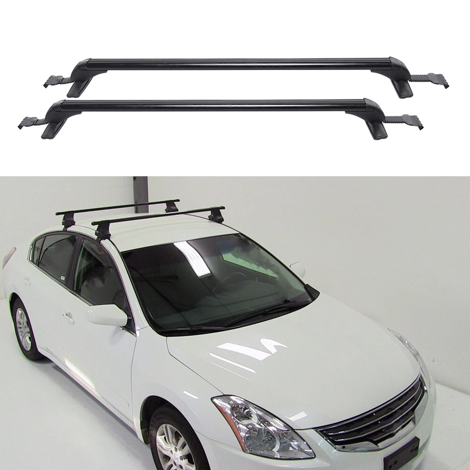 For Nissan Altima 2007-2021 Sedan Roof Rack Cross Bars Luggage Carrier w/ Lock - Image 1 of 4