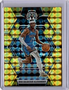 2022-23 Panini Mosaic - Shai Gilgeous-Alexander #4 Reactive Yellow Mosaic Prizm - Picture 1 of 2