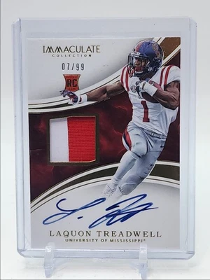 LAQUON TREADWELL 2016 IMMACULATE RPA ROOKIE PATCH BASE RC AUTO /99 Q4408 - Image 1 of 2