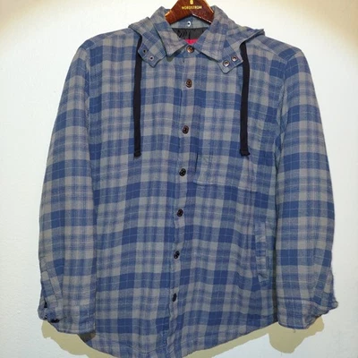 Craftsman пальто/куртка мужской размер большой синий/серый Snap On 100% хлопок - Изображение 1 из 4