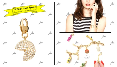 KATE SPADE FORTUNE COOKIE CHARM BRACELET TAKEOUT BAG HELLO CRUZ HOW CHARMING - Image 1 of 4