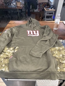 MENS NFL NEW YORK GIANTS Nike TEAM ISSUED SALUTE TO SERVICE HOODIE GREEN 3XL - Picture 1 of 12